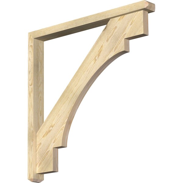 Ekena Millwork Merced Craftsman Rough Sawn Bracket w/ Offset Brace, Douglas Fir, 4"W x 40"D x 40"H BKT0402X40X40MRC04RDF - main